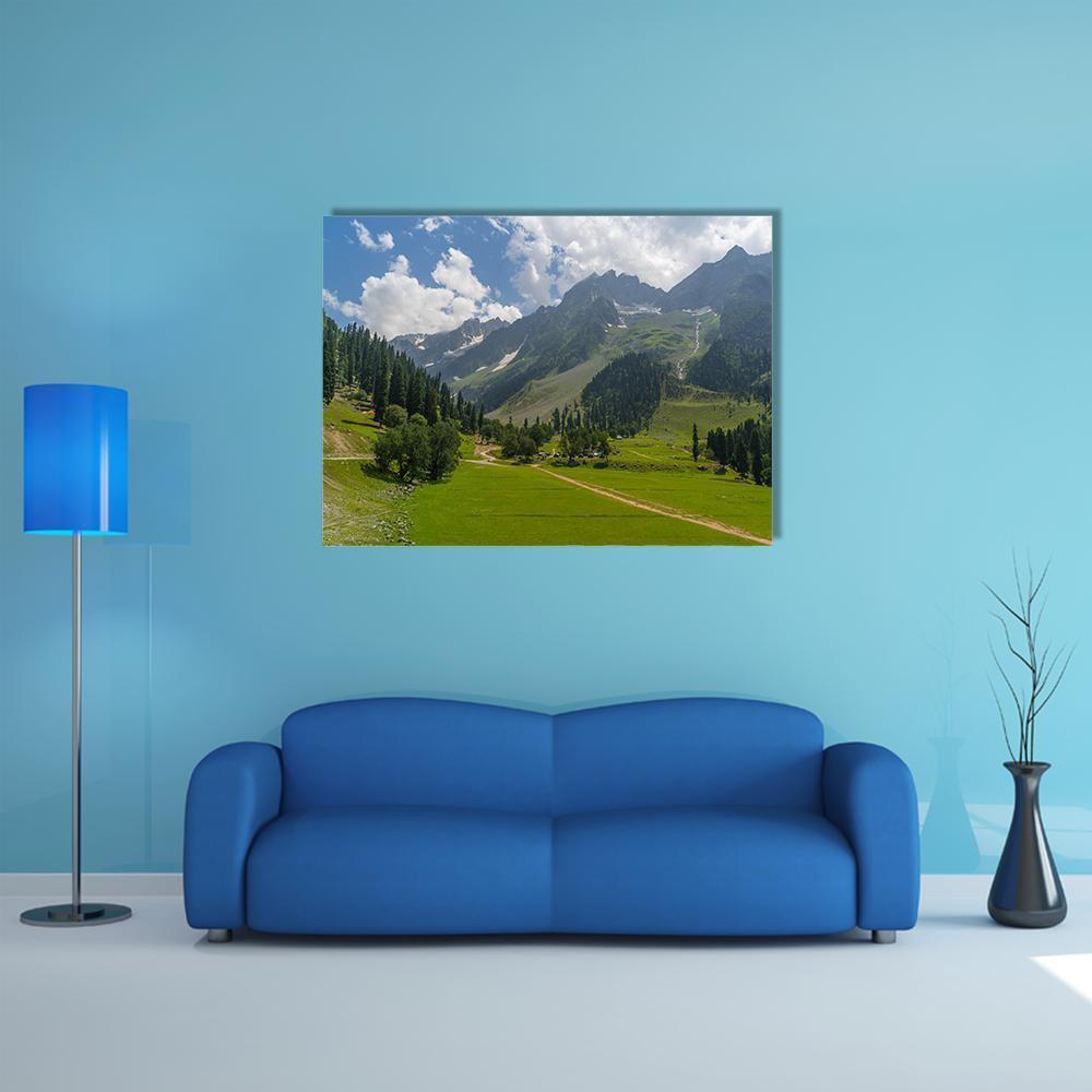 Sonamarg Jammu Kashmir Canvas Wall Art-1 Piece-Gallery Wrap-48" x 32"-Tiaracle