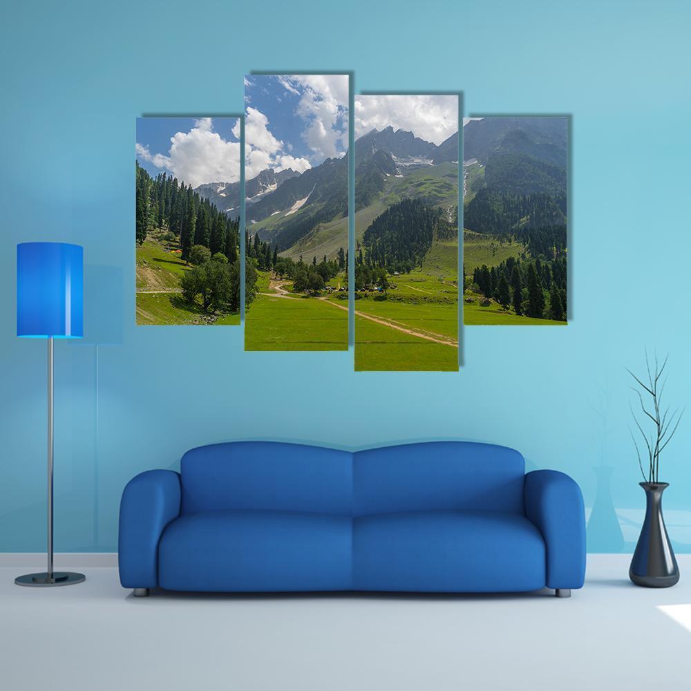 Sonamarg Jammu Kashmir Canvas Wall Art-4 Pop-Gallery Wrap-50" x 32"-Tiaracle