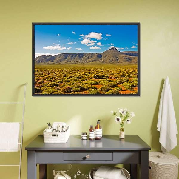 Landscape Of Tankwa Karoo Canvas Wall Art-1 Piece-Floating Frame-24" x 16"-Tiaracle
