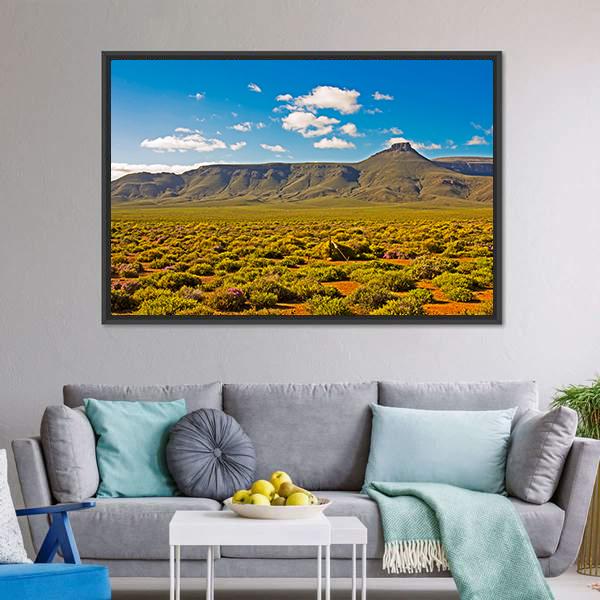 Landscape Of Tankwa Karoo Canvas Wall Art-3 Horizontal-Gallery Wrap-25" x 16"-Tiaracle