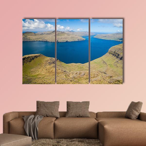 The Faroe Islands Canvas Wall Art-3 Horizontal-Gallery Wrap-37&quot; x 24&quot;-Tiaracle