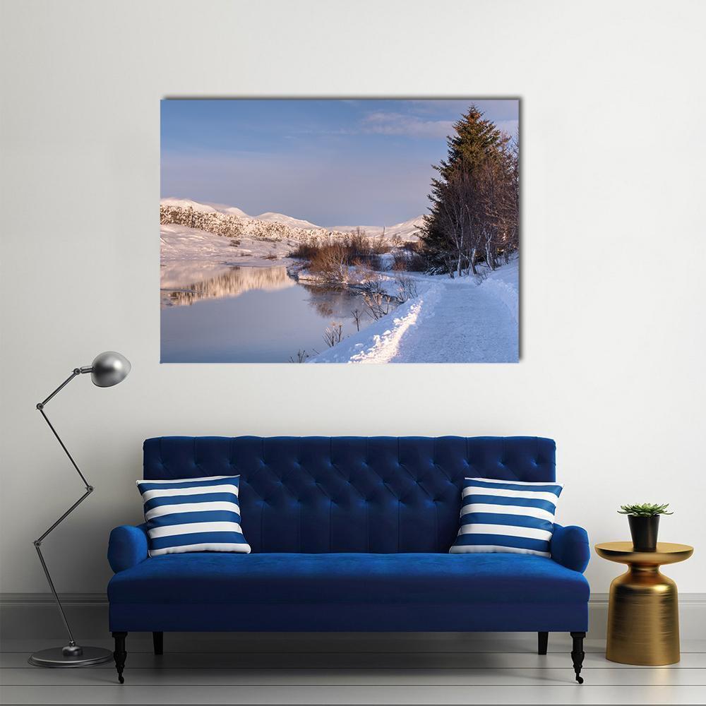 Thingvellir National Park Canvas Wall Art-1 Piece-Gallery Wrap-48" x 32"-Tiaracle