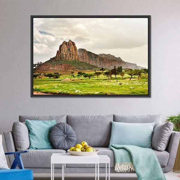 Landscape Of Tigray Canvas Wall Art-3 Horizontal-Gallery Wrap-25" x 16"-Tiaracle