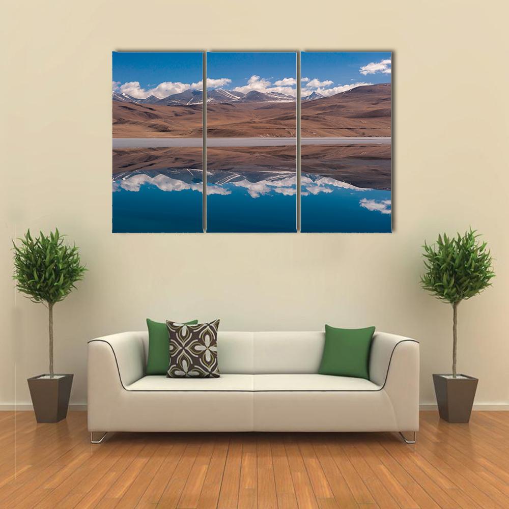 Tso Moriri Lake Canvas Wall Art-3 Horizontal-Gallery Wrap-37" x 24"-Tiaracle