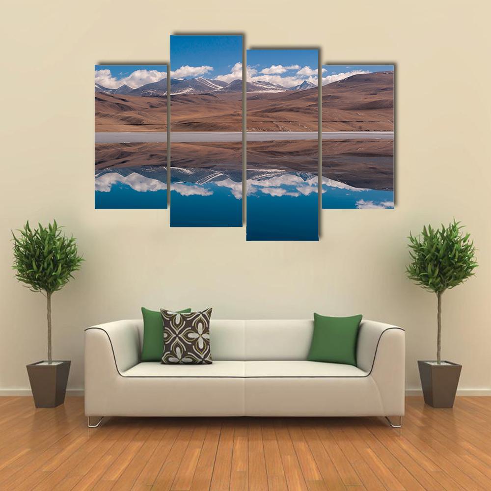 Tso Moriri Lake Canvas Wall Art-4 Pop-Gallery Wrap-50" x 32"-Tiaracle