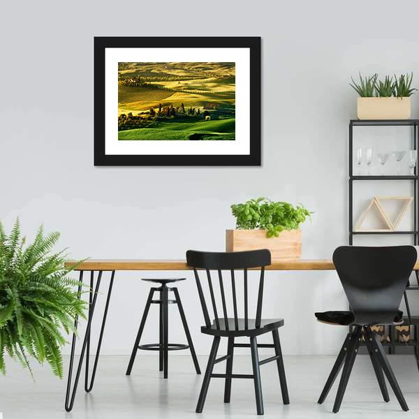 Landscape Of Tuscany Canvas Wall Art-5 Horizontal-Gallery Wrap-22" x 12"-Tiaracle