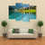 Village With Lake Auronzo Canvas Wall Art-4 Pop-Gallery Wrap-50" x 32"-Tiaracle
