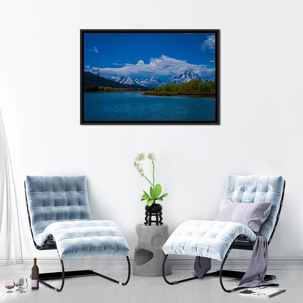 Yellowstone River Wyoming Canvas Wall Art-3 Horizontal-Gallery Wrap-25" x 16"-Tiaracle