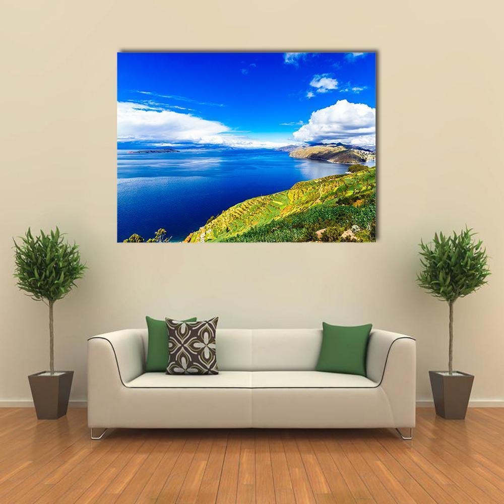 Lake Titicaca Canvas Wall Art-1 Piece-Gallery Wrap-48" x 32"-Tiaracle