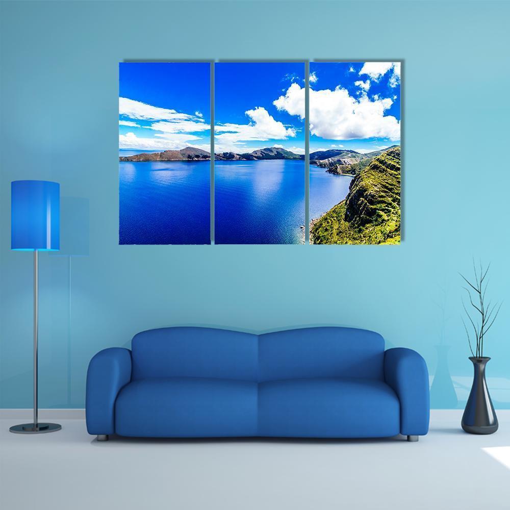 Titicaca Lake Canvas Wall Art-3 Horizontal-Gallery Wrap-37" x 24"-Tiaracle