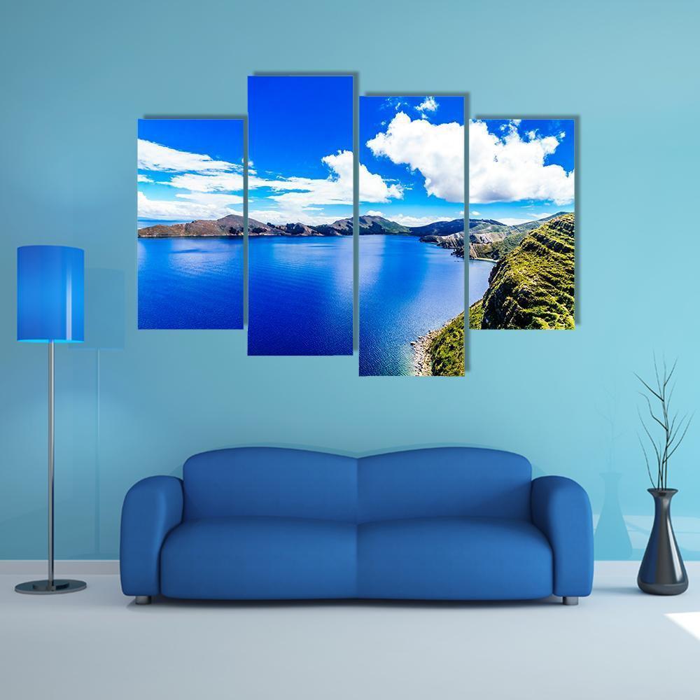 Titicaca Lake Canvas Wall Art-4 Pop-Gallery Wrap-50" x 32"-Tiaracle