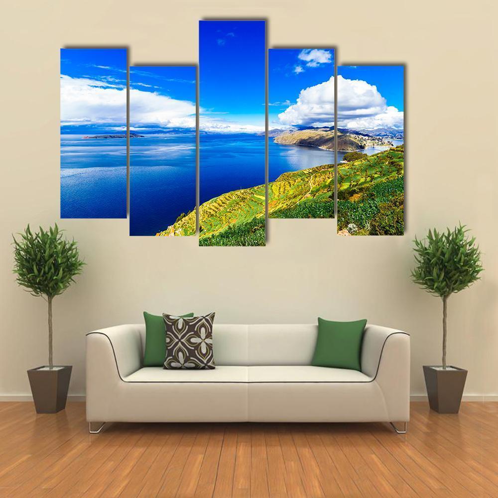 Lake Titicaca Canvas Wall Art-5 Pop-Gallery Wrap-47" x 32"-Tiaracle