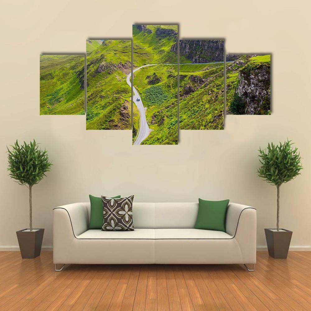 Road In Isle Of Skye Canvas Wall Art-5 Star-Gallery Wrap-62" x 32"-Tiaracle