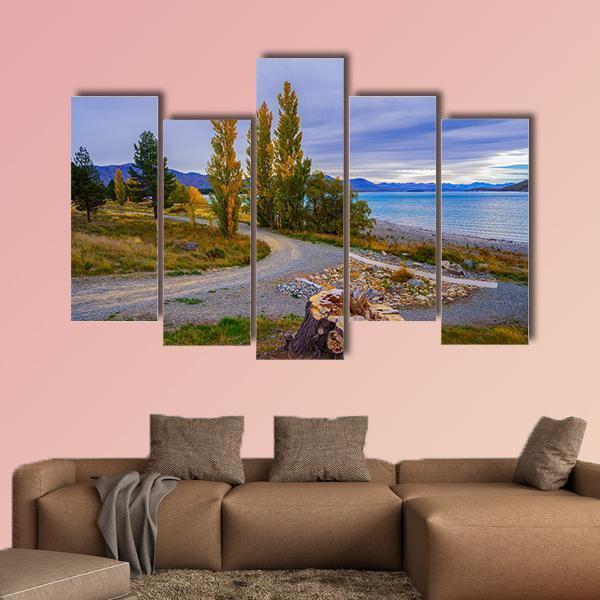 Scenery Of New Zealand Canvas Wall Art-5 Pop-Gallery Wrap-47" x 32"-Tiaracle