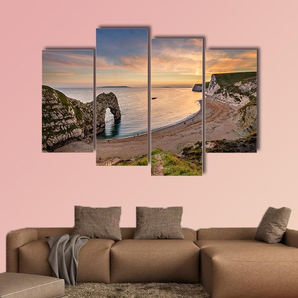 Durdle Door Canvas Wall Art-4 Pop-Gallery Wrap-50" x 32"-Tiaracle