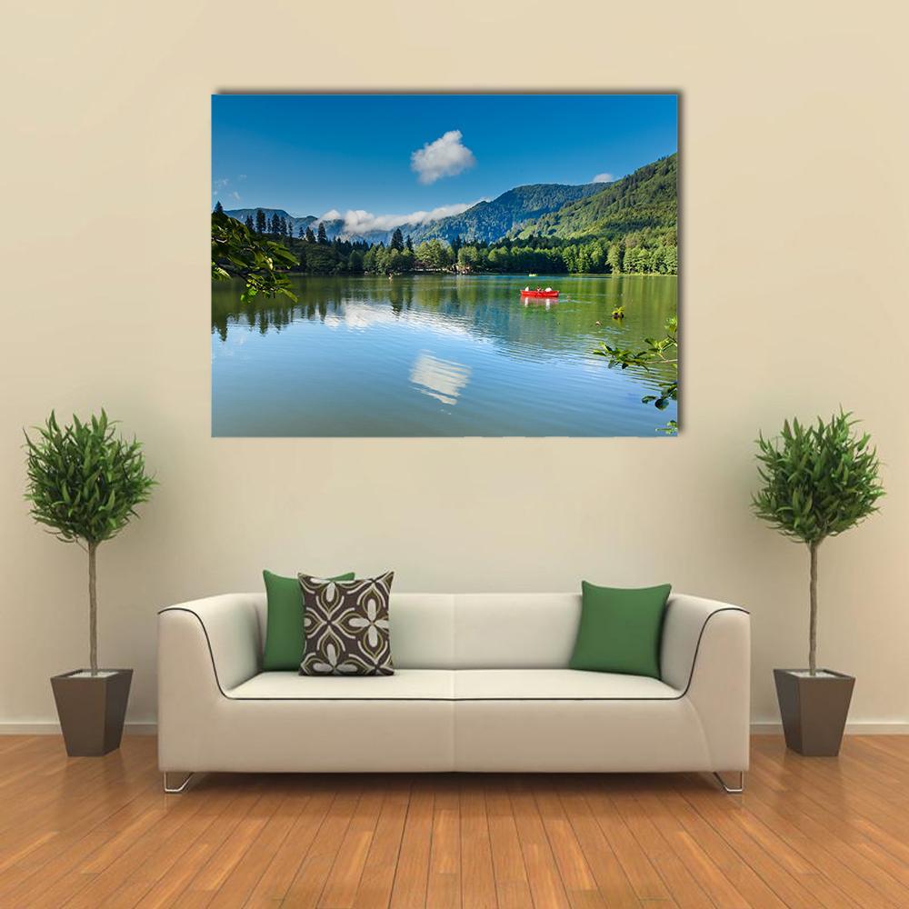 Karagol Black Lake Canvas Wall Art-1 Piece-Gallery Wrap-48" x 32"-Tiaracle