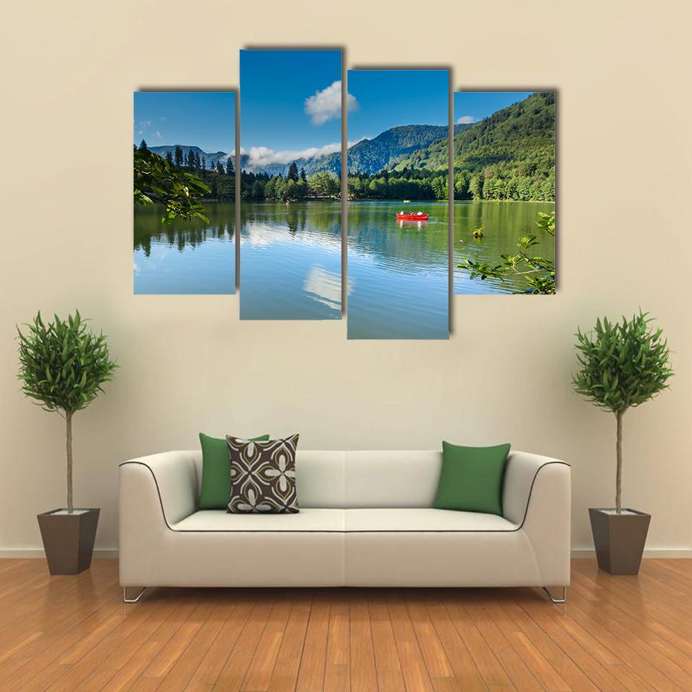 Karagol Black Lake Canvas Wall Art-4 Pop-Gallery Wrap-50" x 32"-Tiaracle