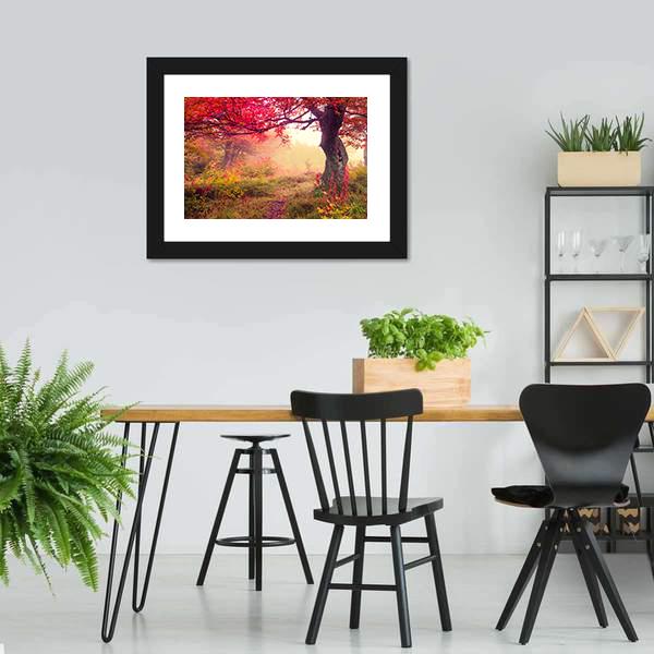 Landscape With Autumn Trees Canvas Wall Art-3 Horizontal-Gallery Wrap-25" x 16"-Tiaracle