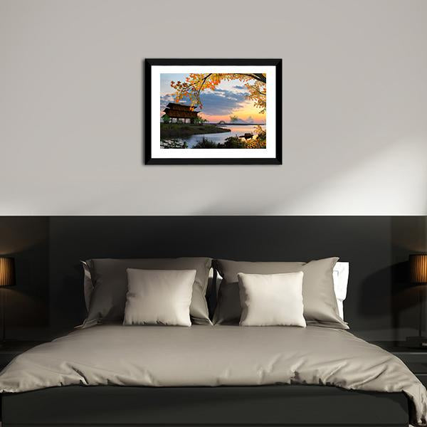 Landscape With Lake China Canvas Wall Art-3 Horizontal-Gallery Wrap-25&quot; x 16&quot;-Tiaracle