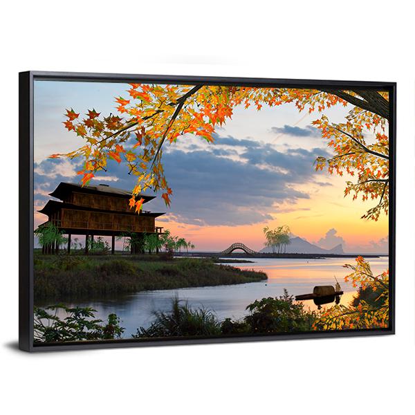 Landscape With Lake China Panoramic Canvas Wall Art-1 Piece-36" x 12"-Tiaracle