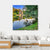 Old Mansion With Lake Canvas Wall Art-4 Square-Gallery Wrap-17" x 17"-Tiaracle