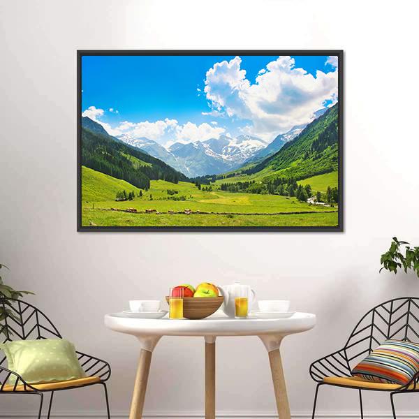 Landscape With The Alps Austria Canvas Wall Art-3 Horizontal-Gallery Wrap-25" x 16"-Tiaracle
