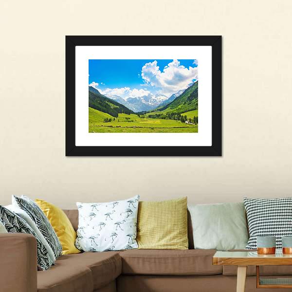 Landscape With The Alps Austria Canvas Wall Art-3 Horizontal-Gallery Wrap-25" x 16"-Tiaracle