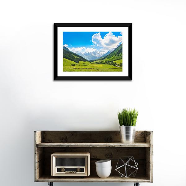 Landscape With The Alps Austria Canvas Wall Art-3 Horizontal-Gallery Wrap-25" x 16"-Tiaracle