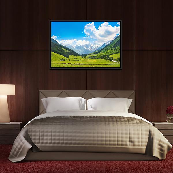 Landscape With The Alps Austria Canvas Wall Art-3 Horizontal-Gallery Wrap-25" x 16"-Tiaracle