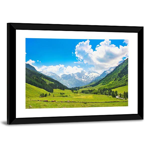 Landscape With The Alps Austria Canvas Wall Art-3 Horizontal-Gallery Wrap-25" x 16"-Tiaracle