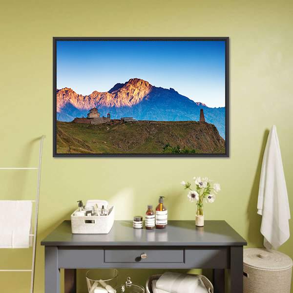 Landscapes With High Mountains Canvas Wall Art-1 Piece-Floating Frame-24" x 16"-Tiaracle