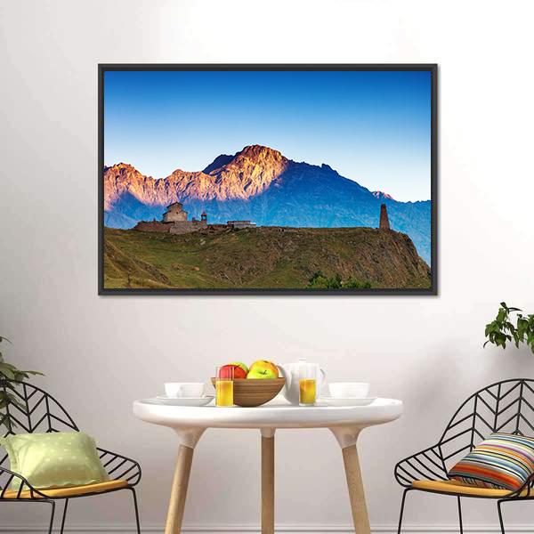 Landscapes With High Mountains Canvas Wall Art-3 Horizontal-Gallery Wrap-25" x 16"-Tiaracle