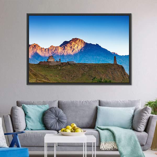 Landscapes With High Mountains Canvas Wall Art-3 Horizontal-Gallery Wrap-25" x 16"-Tiaracle