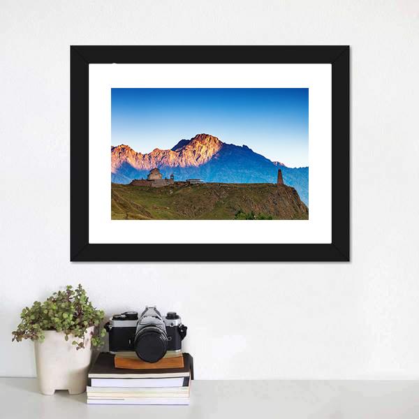 Landscapes With High Mountains Canvas Wall Art-1 Piece-Framed Print-20" x 16"-Tiaracle