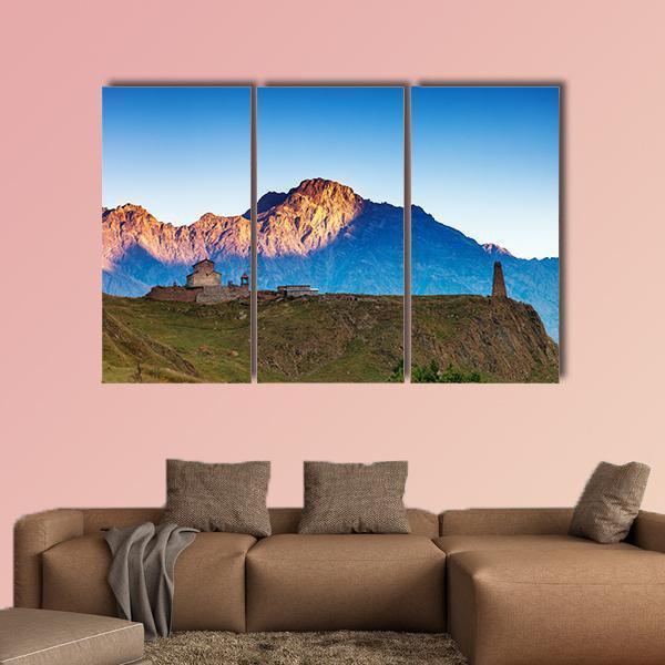 Landscapes With High Mountains Canvas Wall Art-5 Star-Gallery Wrap-62" x 32"-Tiaracle