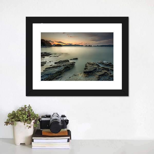 Langkawi Beach In Malaysia Canvas Wall Art-1 Piece-Framed Print-20" x 16"-Tiaracle