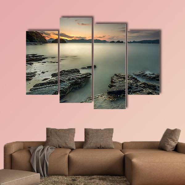 Langkawi Beach In Malaysia Canvas Wall Art-4 Pop-Gallery Wrap-50" x 32"-Tiaracle
