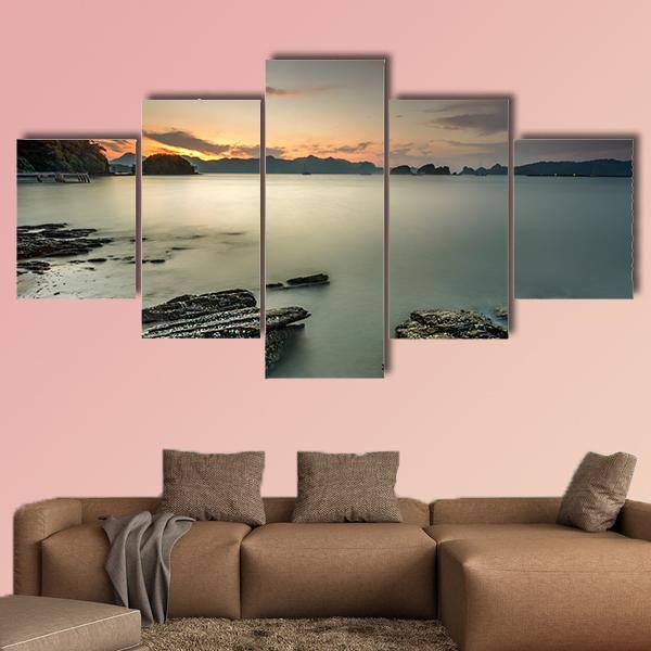 Langkawi Beach In Malaysia Canvas Wall Art-5 Star-Gallery Wrap-62" x 32"-Tiaracle