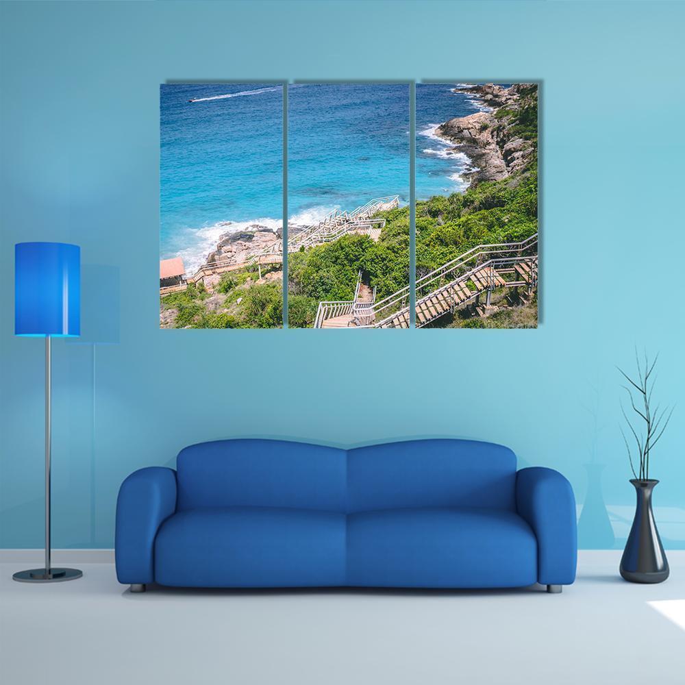 Langkawi Coastline Canvas Wall Art-3 Horizontal-Gallery Wrap-37" x 24"-Tiaracle