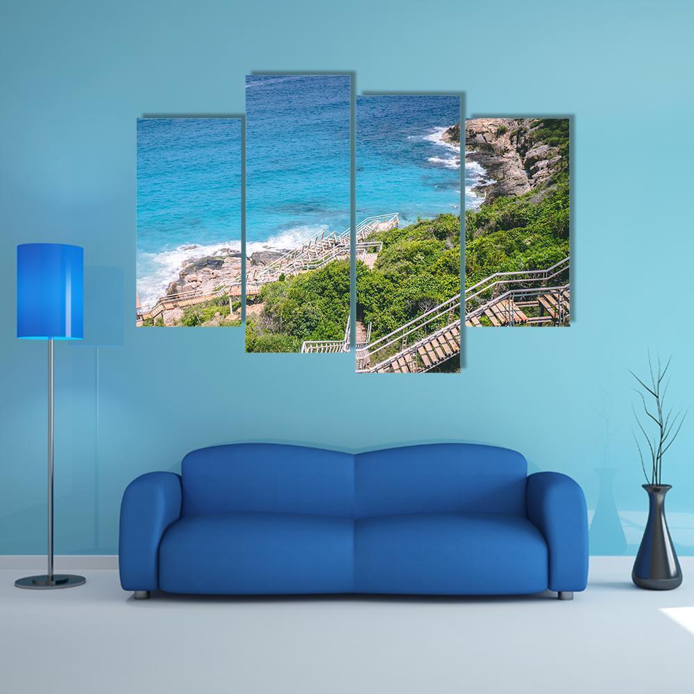 Langkawi Coastline Canvas Wall Art-4 Pop-Gallery Wrap-50" x 32"-Tiaracle