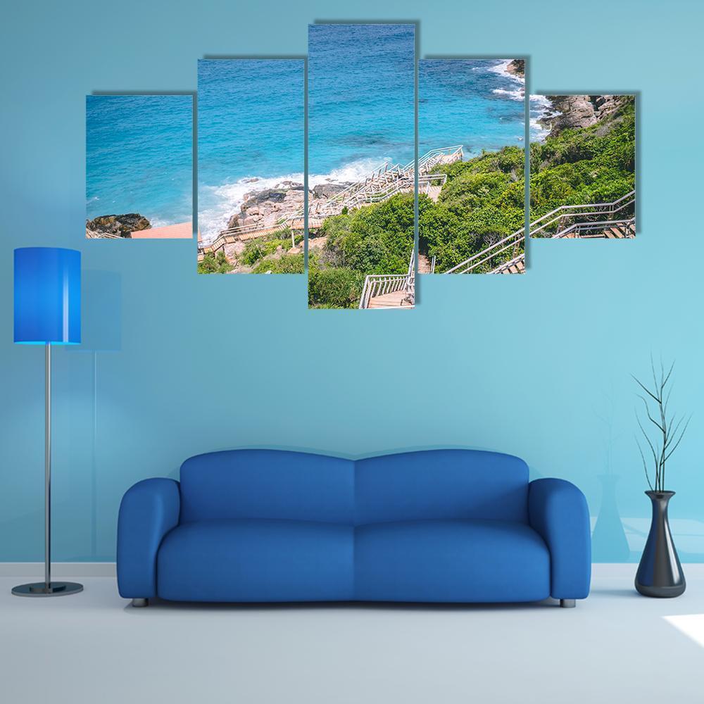 Langkawi Coastline Canvas Wall Art-5 Star-Gallery Wrap-62" x 32"-Tiaracle