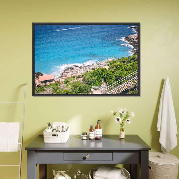 Langkawi Coastline Canvas Wall Art-1 Piece-Floating Frame-24" x 16"-Tiaracle
