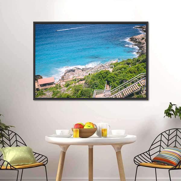Langkawi Coastline Canvas Wall Art-3 Horizontal-Gallery Wrap-25" x 16"-Tiaracle