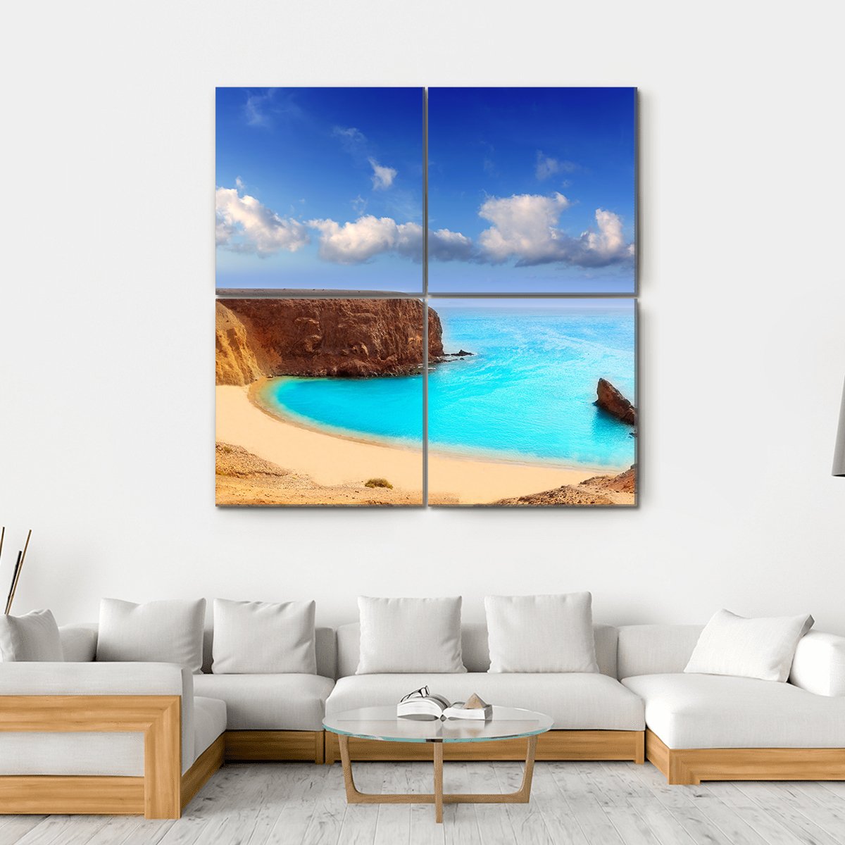 Lanzarote El Papagayo Canvas Wall Art-4 Square-Gallery Wrap-17" x 17"-Tiaracle