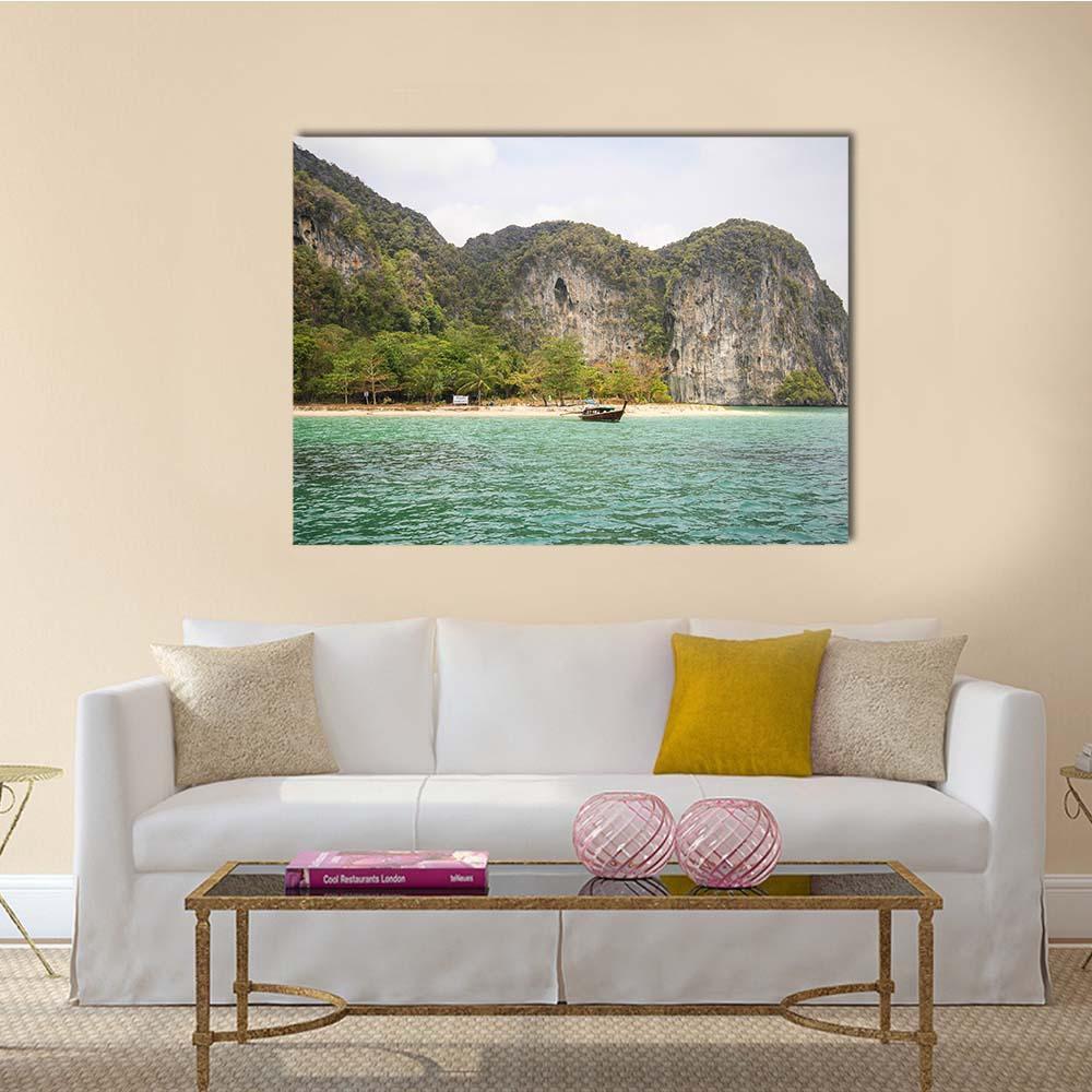 Koh Lao Liang Canvas Wall Art-4 Pop-Gallery Wrap-50" x 32"-Tiaracle