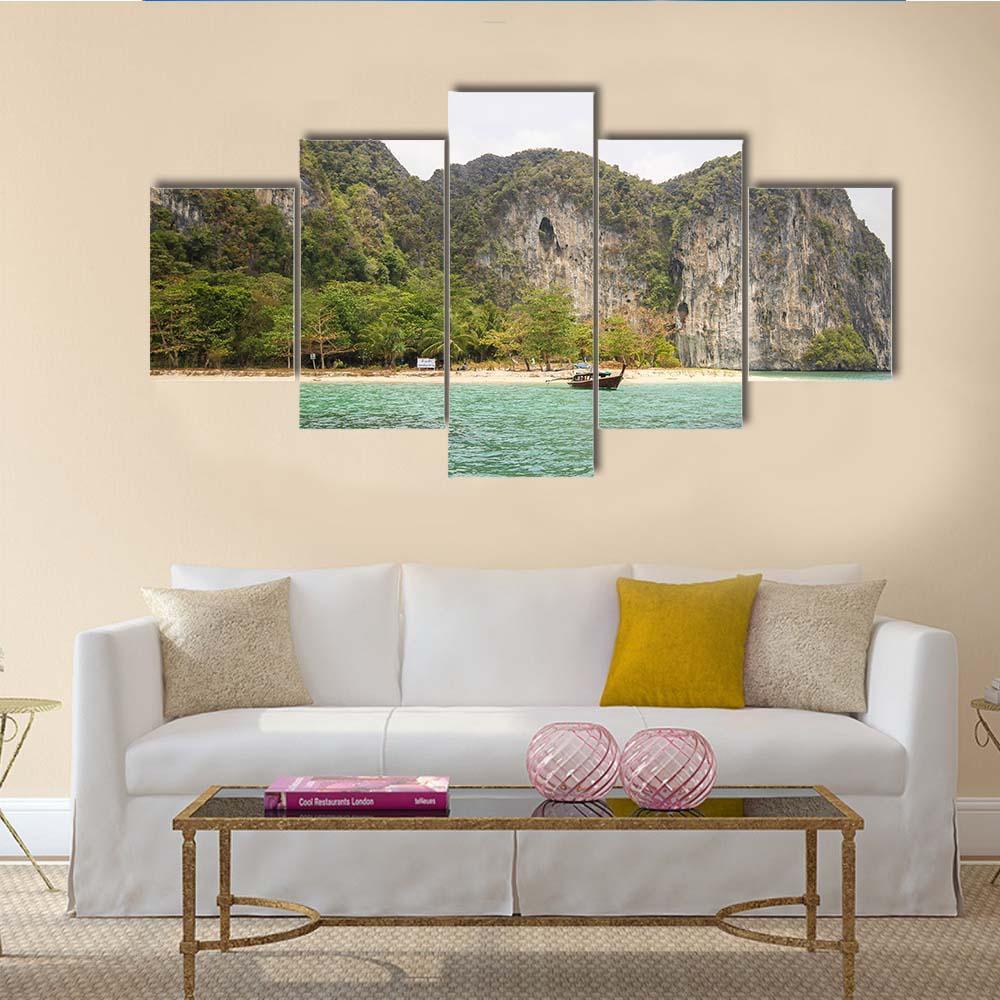 Koh Lao Liang Canvas Wall Art-5 Star-Gallery Wrap-62" x 32"-Tiaracle
