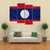 Waving Laos Flag Canvas Wall Art-4 Pop-Gallery Wrap-50" x 32"-Tiaracle