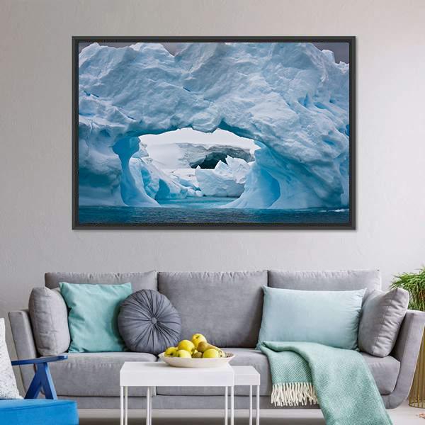 Large Arctic Iceberg Canvas Wall Art-3 Horizontal-Gallery Wrap-25" x 16"-Tiaracle