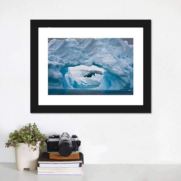 Large Arctic Iceberg Canvas Wall Art-1 Piece-Framed Print-20" x 16"-Tiaracle