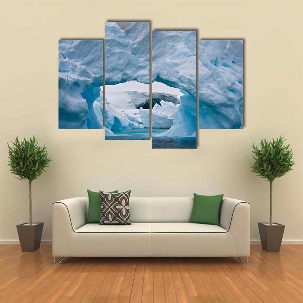 Large Arctic Iceberg Canvas Wall Art-4 Pop-Gallery Wrap-50" x 32"-Tiaracle